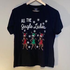 Jingle Ladies Black Short Sleeve Tee